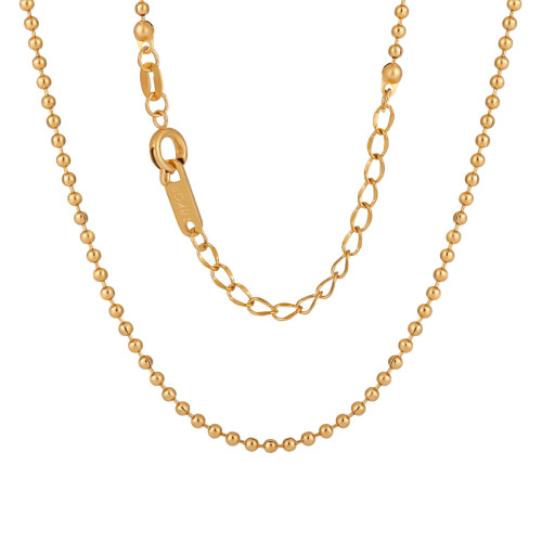 Cross-Border Hot-Selling Niche Design Simple 2.0 Wave Bead Chain Bare Chain Necklace Fashionable Personality Ins Style Titanium Steel Clavicle Chain