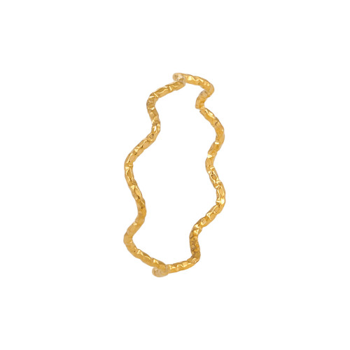 Korean Style Ins Minimalist Niche New Wave Twist Flower Ring Women Fashion Personality Gold Plated Titanium Steel Index Finger Ring