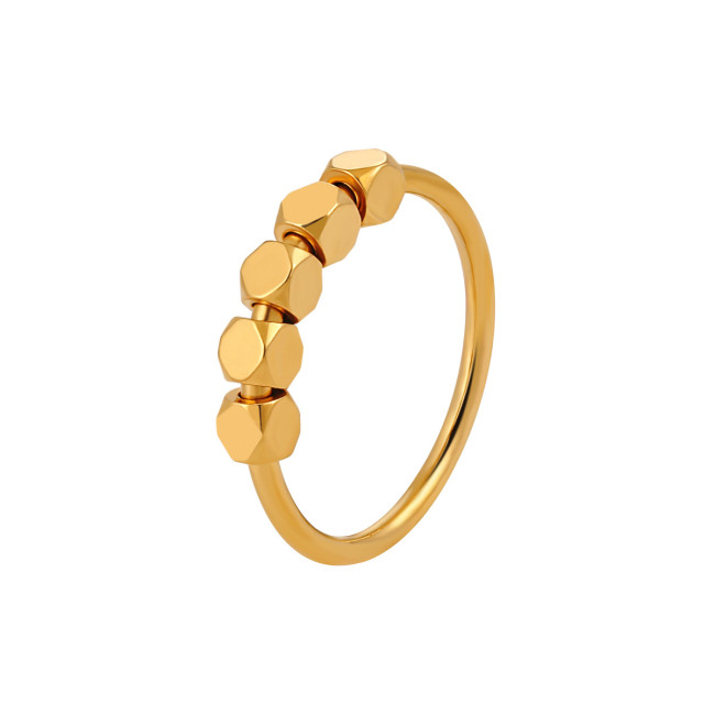 Korean Style Hot-Selling Ins Niche Simple Broken Silver Several Two Square Rings Female fashion Personality All-Match Titanium Steel Finger Ring
