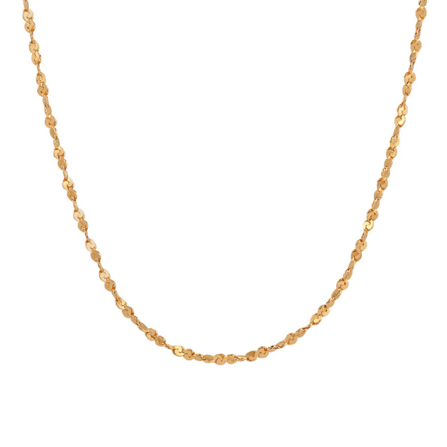 Korean Style Ins Simple Sparkling Twisted S Starry Sky Bare Chain Necklace Fashionable Personality Gold-Plated Titanium Steel Collarbone Chain