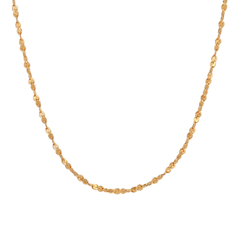 Korean Style Ins Simple Sparkling Twisted S Starry Sky Bare Chain Necklace Fashionable Personality Gold-Plated Titanium Steel Collarbone Chain