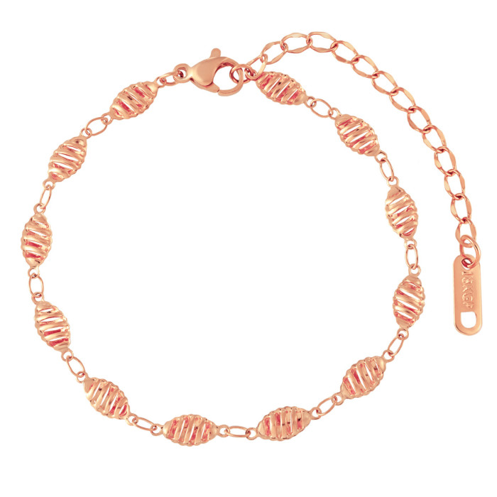 Hot-Selling Handmade Chain Hollow Leaf Olive Mesh Titanium Steel Bracelet Fashion Niche Personality Trendy Jewelry, N...