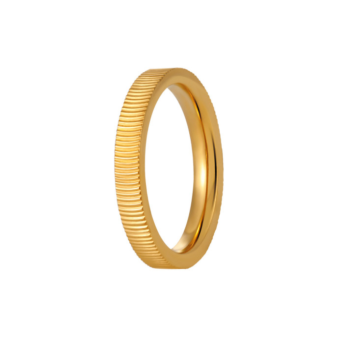Korean Fashion Niche Design Cat Eye Pattern Carved Ring Personality Simple Versatile High-End Titanium Steel Ring