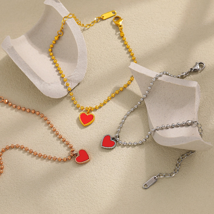 Heart-Shaped Shell Bracelet for Women Bohemian Ins Niche High-End Stainless Steel PVD Gold Plated Jewelry