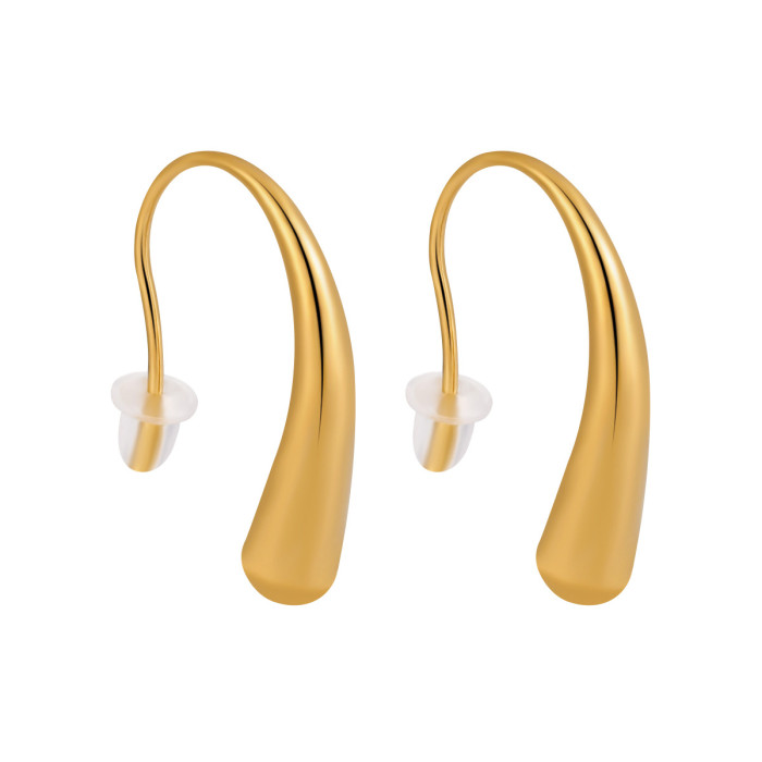 Korean Style Ins Niche New Irregular Water Drop Earrings Fashionable Personality Gold-Plated High-End Titanium Steel Earrings