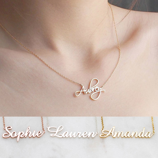 DODOAI Custom Necklaces Personalized Name Necklaces Jewelry Personality Letter Choker Necklaces with Name for Women G...