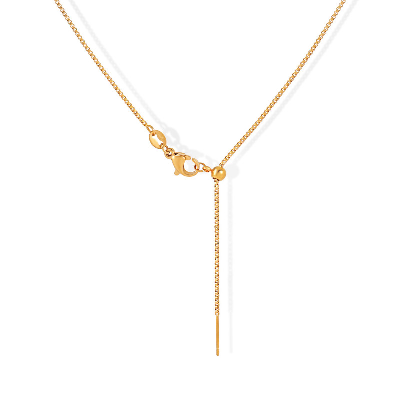 1mm Box Chain Adjustable Universal Titanium Steel Necklace Chain DIY Handmade Beading