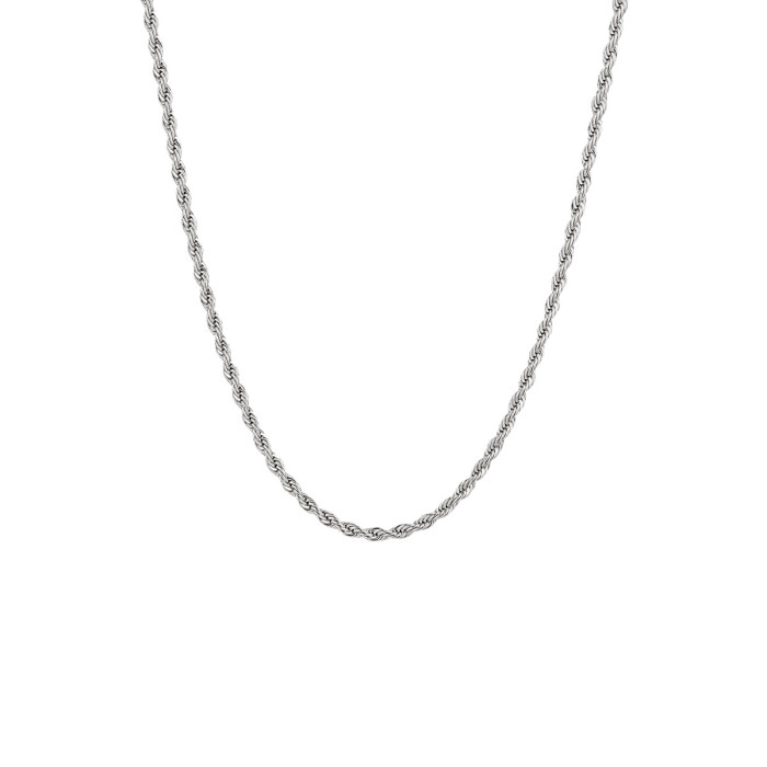 Hot-Selling High-End Square Buckle Titanium Steel Twist Necklace for Women Fashion Personality Minimalist Style Twist...