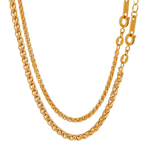 New European and American Style Chopard Dragon Bone Flower Basket Chain Thick Women's Ins Style Fashion Necklace Gold PVD Electroplated Jewelry