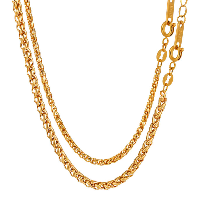 New Style Chopard Dragon Bone Flower Basket Chain Thick Women's Ins Style Fashion Necklace Gold PVD Electroplated Jew...