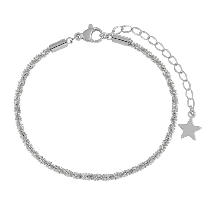 Korean Style New Fashion Starry Sky Sparkling Cauliflower Chain Bracelet for Women, Personalized and Elegant Gold Pla...