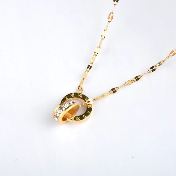 Custom OEM Titanium Steel Color-Retaining Hypoallergenic Necklace for Women Shell Collarbone Chain Light Luxury Women's Jewelry