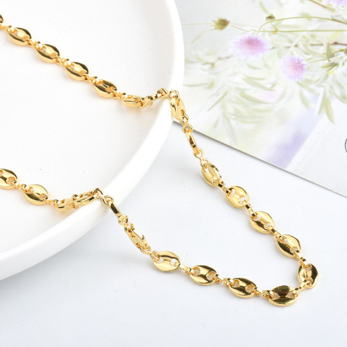 Japanese and Korean Style INS 18K Titanium Steel Collarbone Chain Fashion Pig Nose Necklace for Women Tassel Light Luxury Snake Bone Chain