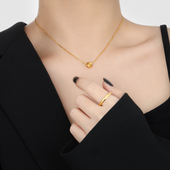 Korean Style Ins Niche Lucky Fortune Rhombus Diagonal Pattern Flower Bead Necklace for Women Fashionable Personality...