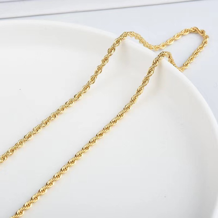 Titanium Steel Braided Chain Simple Niche Collarbone Chain Trendy Personality Sweet Cool Style Neck Chain Unisex Neck...
