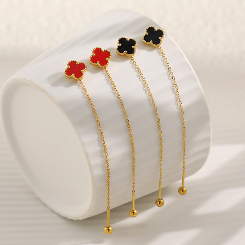 Korean Style Ins Style Titanium Steel Earrings Vacuum Electroplating 24K Gold Ear Wire Female Anti-lost Anti-hanging Hair Twist Screw Stud Earrings