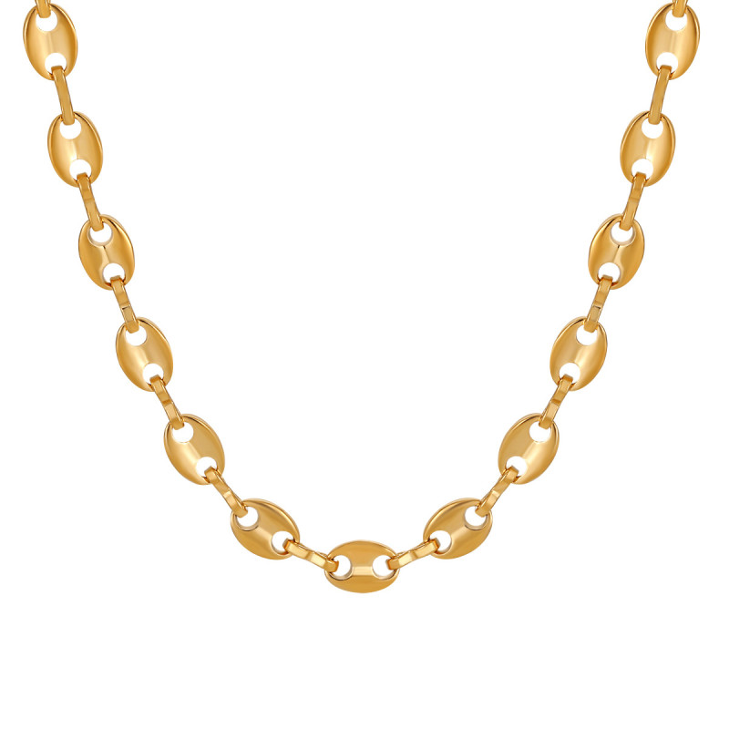 Fashion Cross-Border European and American Blogger Style Pig Nose Necklace Personality Gold-Plated Titanium Steel Bracelet Niche High-End Jewelry