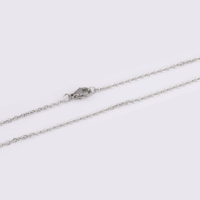 Titanium Steel Cross Chain Non-Fading O-Shape Real Gold Lobster Clasp Jewelry Accessories Neck Collarbone Women Wholesale Necklace Exquisite