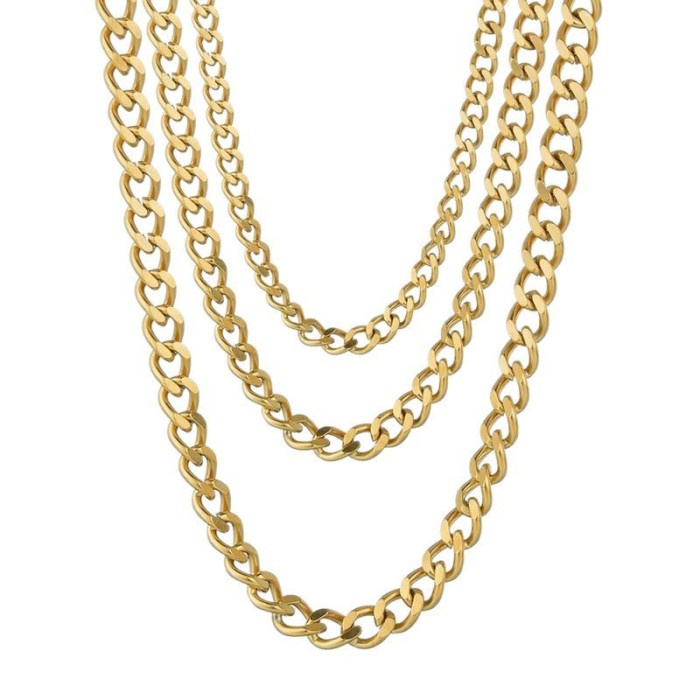 Titanium Steel Single Line Double-Sided Polished Stainless Steel Necklace for Men and Women, Hardware Bag Pendant Chain, DIY Semi-Finished Accessories Chain