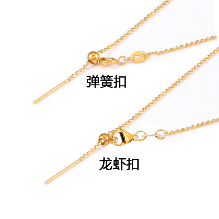 Titanium Steel Universal Chain Stainless Steel Necklace for Women, Light Luxury Niche Autumn Winter Adjustable Clavicle Chain, High-End DIY Accessories