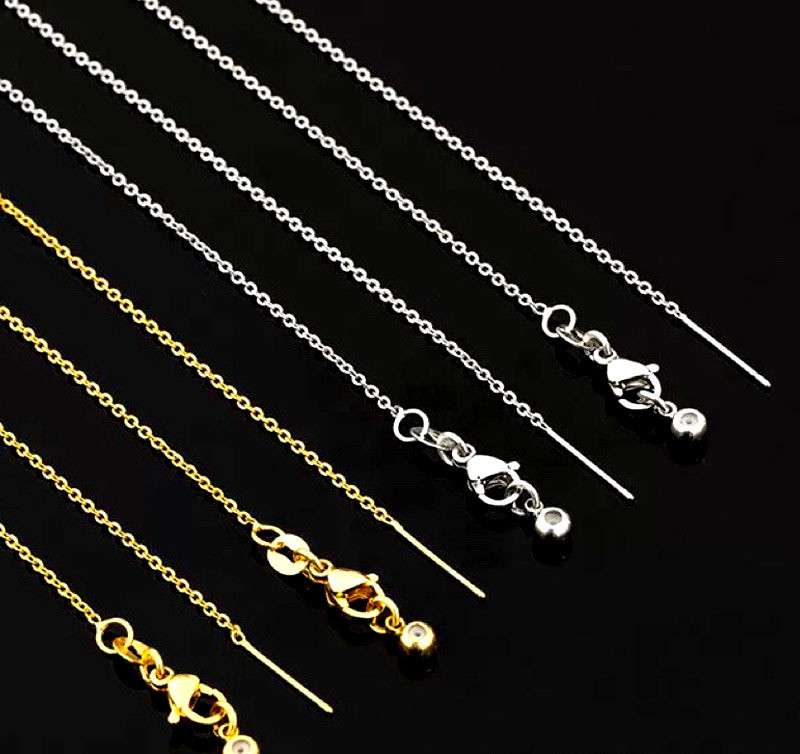 Titanium Steel O-shaped Chain with Pin, Adjustable Necklace for Beads, DIY Accessories, Wholesale Trendy Collarbone Chain