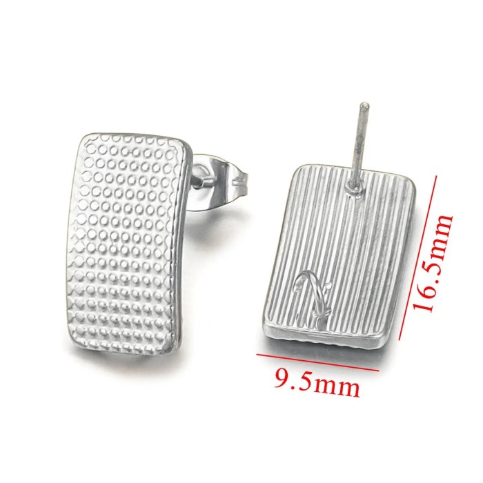 Stainless Steel Braided Threaded Earring Accessories Titanium Steel Ear Hooks DIY Handmade Round Hoop 18K Plated Earring Accessories