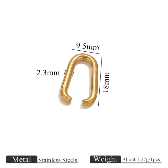 Stainless Steel Oval Sunflower Seed Buckle Necklace Buckle DIY Handmade Semi-finished Pendant Buckle Jewelry Buckle J...