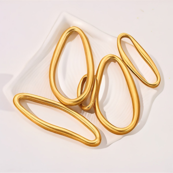PVD Gold Stainless Steel Irregular Frame Connector Necklace Jewelry Accessories Pendant Wholesale