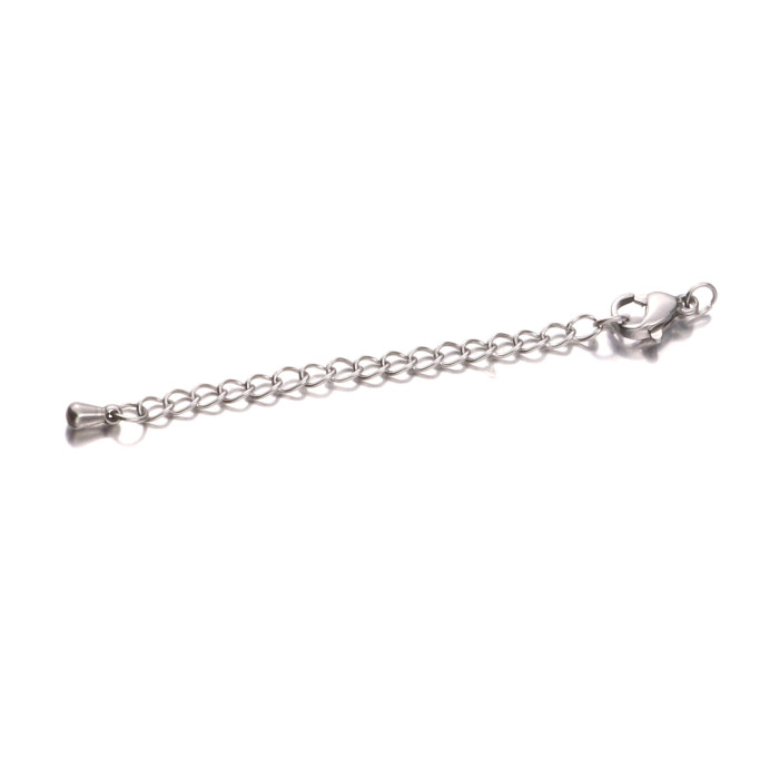 Stainless Steel Extension Chain Lobster Clasp Tail Chain Tail Chain Tag DIY Handmade Bracelet Rope Leather Rope Jewelry Accessories