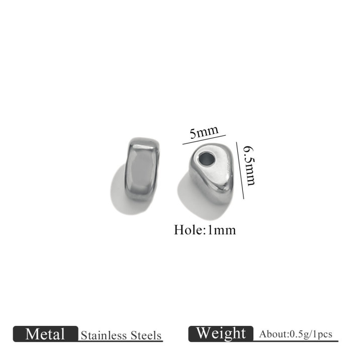 DIY Irregular Shaped Beads Stainless Steel Spacer Beads Jewelry Bracelet Accessories Steel Beads Accessories Wholesale