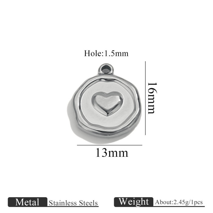 Stainless Steel DIY Jewelry Accessories Butterfly Heart Cross Pendant Bracelet Necklace Earring Accessories(5 Pieces...