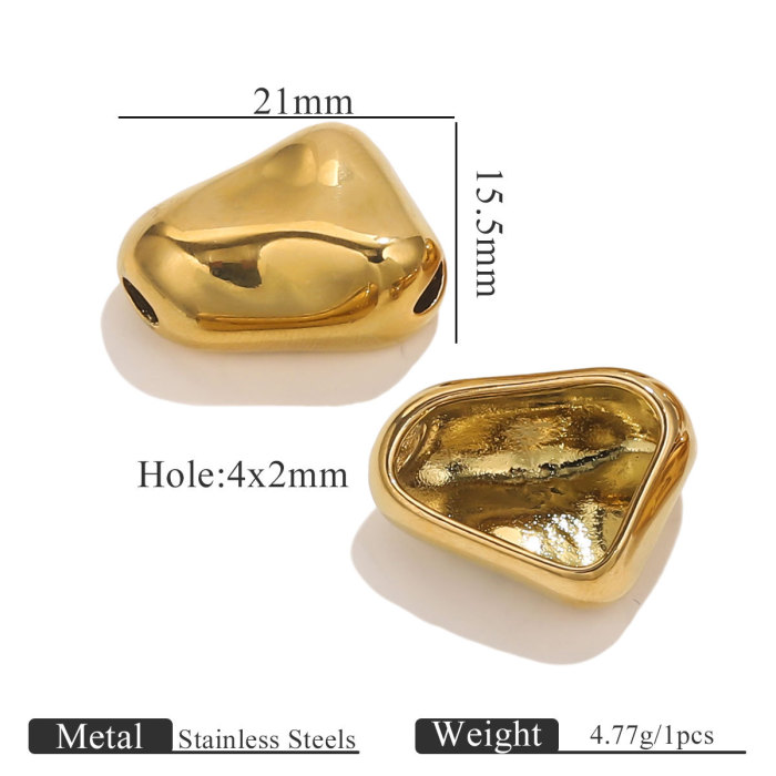 Style Small Gold Bean Stainless Steel Simple Pendant for Women, Niche Design Sense, High-end Fashion Versatile DIY Ne...