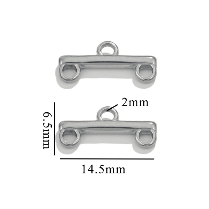 Stainless Steel Integrated Multi-strand Multi-hole Bend Connector DIY Jewelry Making Supplies Accessories Wholesale