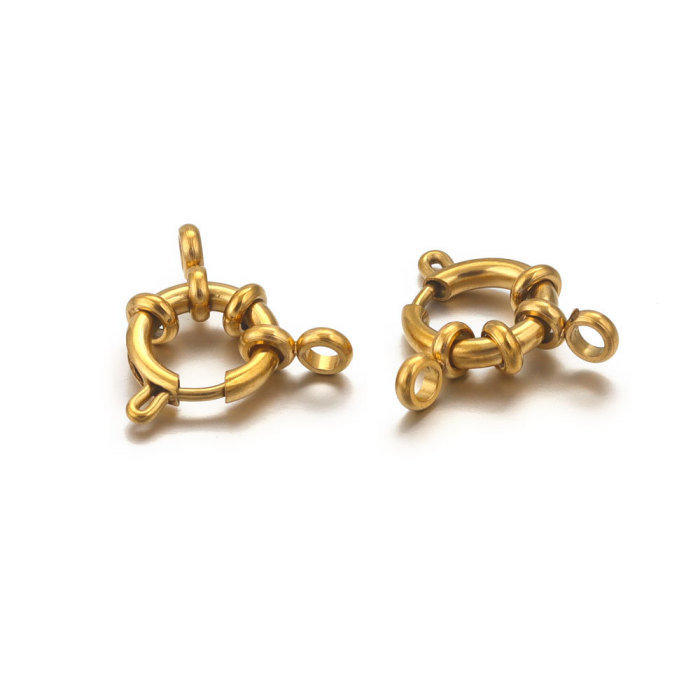 Stainless Steel Slingshot Clasp Spring Clasp Necklace Clasp Bracelet Round Connector DIY Jewelry Accessories Wholesale In Stock