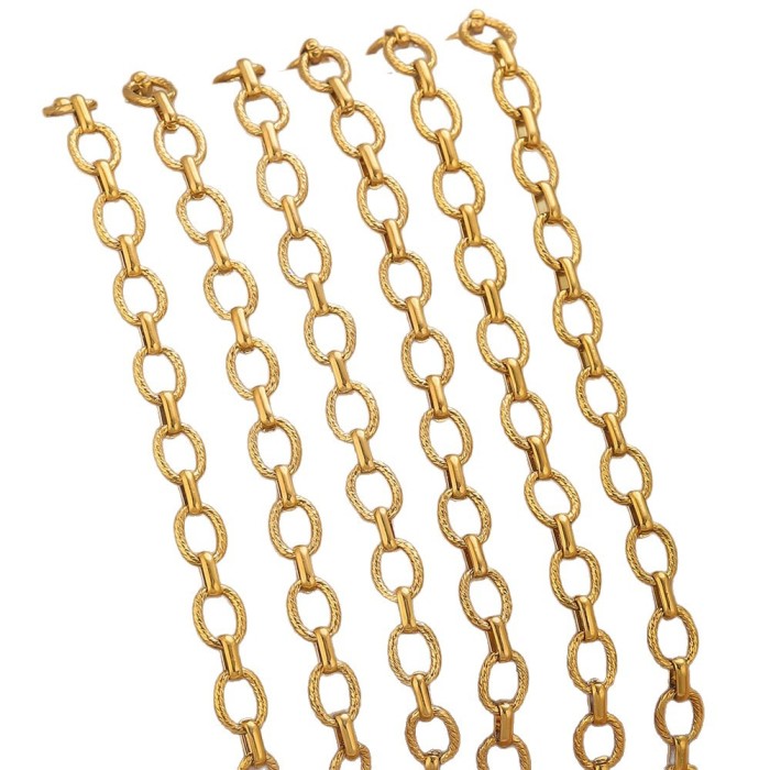 Stainless Steel Gold Thread Chain 18k Gold DIY Handmade Chain Jewelry Accessories Chain Accessories
