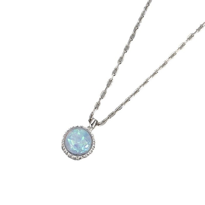 European and American Cross-Border Opal Necklace Collarbone Chain Brightening Exquisite French Light Luxury Fashion Set High-End Necklace for Women