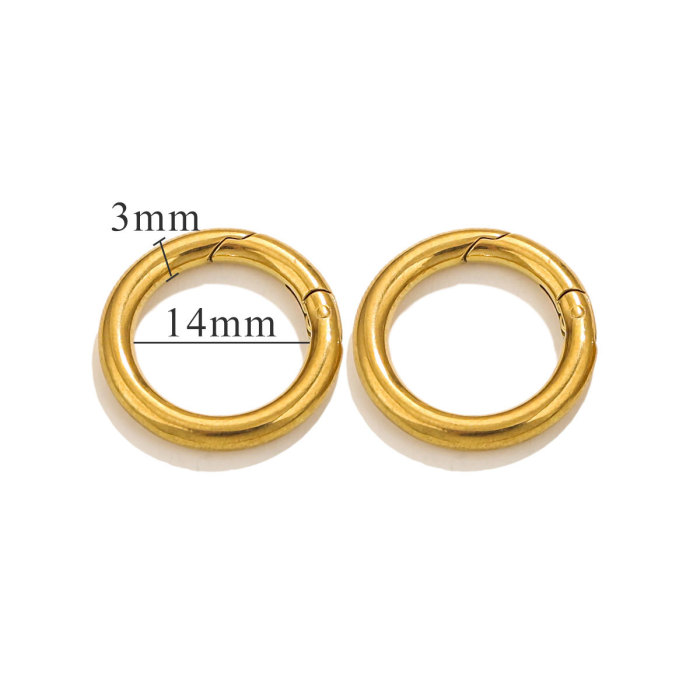 Stainless Steel Smooth Spring Buckle Spring Ring Buckle 3.0mm Wire Diameter Round Buckle Titanium Steel DIY Hardware Buckle Round Buckle Wholesale