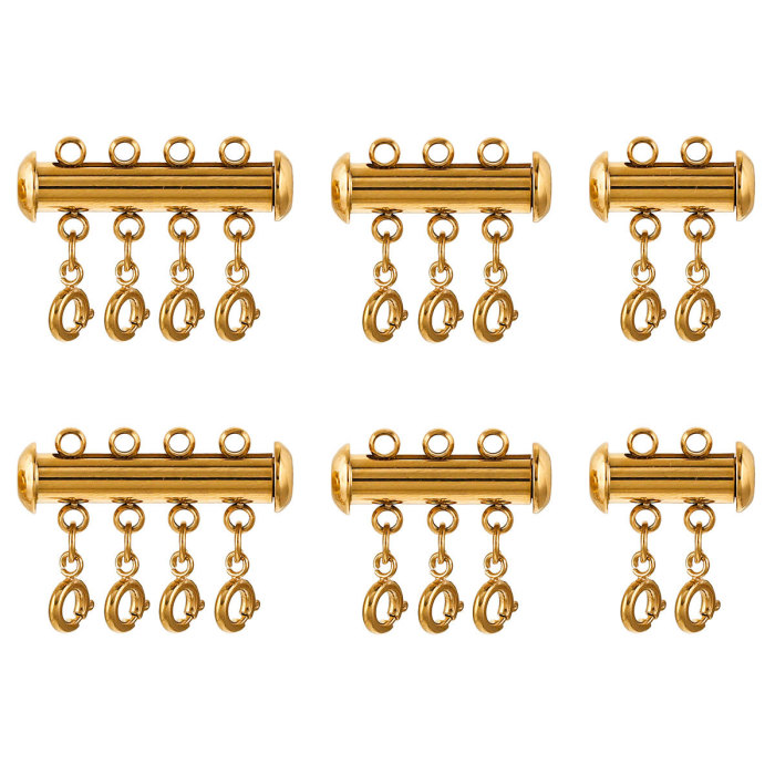 Stainless Steel Magnetic Spring Clasp Lobster Clasp Connector Split Layer Clasp Tube Necklace Bracelet DIY Jewelry