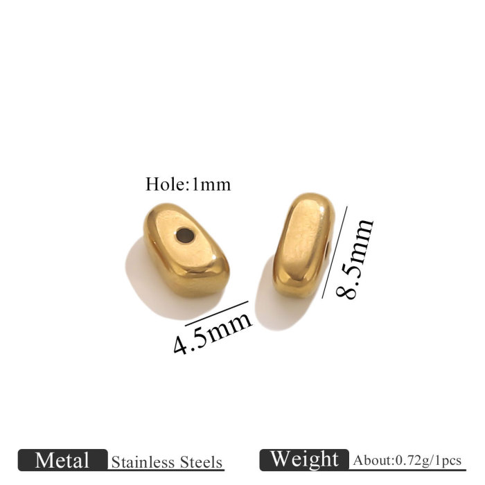 DIY Irregular Shaped Beads Stainless Steel Spacer Beads Jewelry Bracelet Accessories Steel Beads Accessories Wholesale