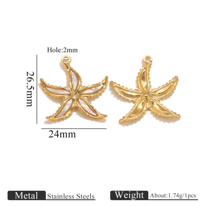 French Retro Flower Titanium Steel DIY Inlaid Diamond Asymmetric Petal Pendant Stainless Steel Jewelry Necklace Pendant Wholesale