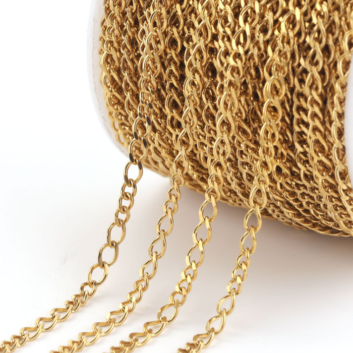 Stainless Steel Chain Necklace Bracelet Jewelry DIY Handmade O-Link Chain Accessories Wholesale Pendant