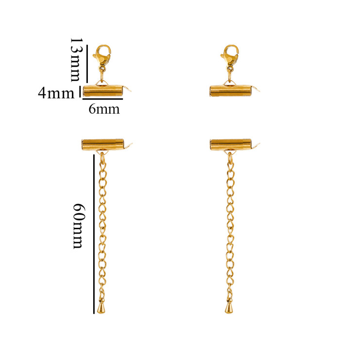 Stainless Steel Bead Chain Tube Set Bracelet Necklace Fashion Versatile Hollow Tube Single Slot Slide Tube Buckle DIY...