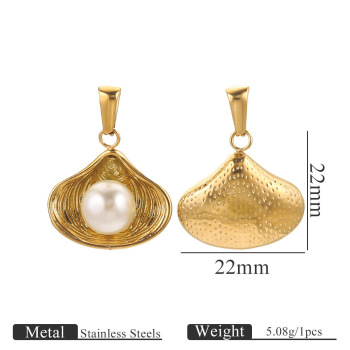 Stainless Steel INS Style Irregular Base Imitation Pearl Pendant DIY Titanium Steel Necklace Bracelet Jewelry Accesso...