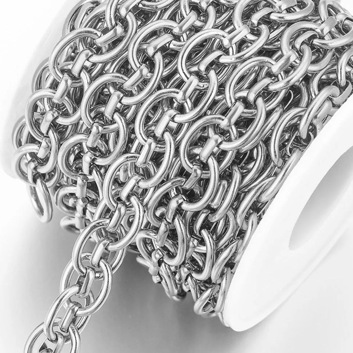 Stainless Steel O-Chain Vacuum Multi-Layer Necklace Bracelet Hip-Hop Fashion Matching Accessories Stainless Steel Cha...