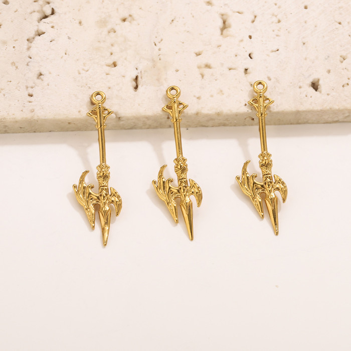 DIY Stainless Steel Jewelry Accessories Pendant Necklace Bracelet Mini Model Toy Sword Sword Gun Weapon DIY Pendant