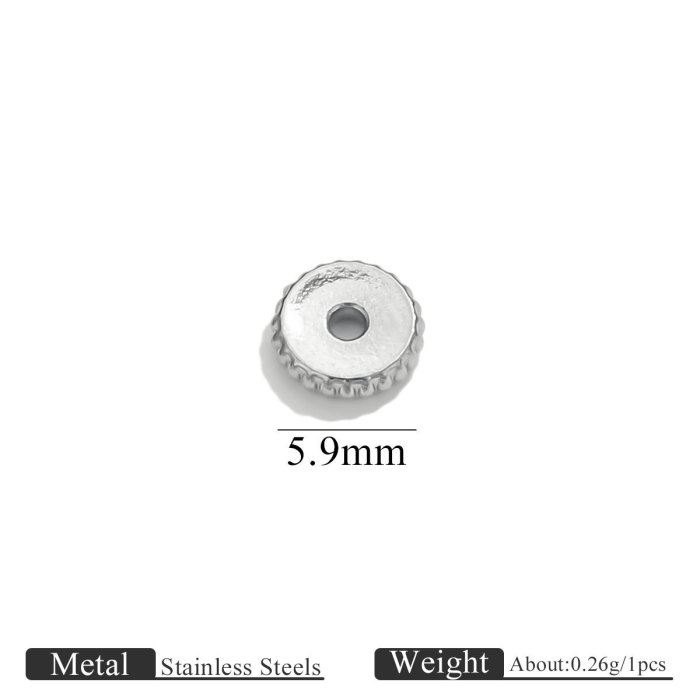 18K Gold Plated DIY Stainless Steel Jewelry Accessories 3D Beads Flower Holder Necklace Bracelet Bead Spacer