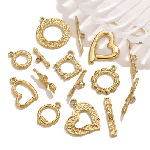 OT Connector DIY Jewelry Accessories Necklace Clasp Bracelet Clasp Stainless Steel Electroplated Color Retention Gold End Connector