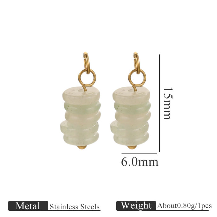 Stainless Steel Tiger Eye Stone Natural Stone Beads DIY Jewelry Handmade Beading Needle Earrings Bracelet Jewelry Acc...