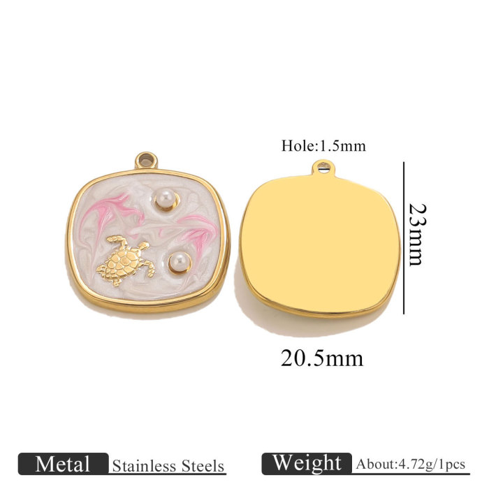 European and American Stainless Steel Pendants Ocean Style Accessories Shell Mermaid Turtle DIY Accessories Wholesale