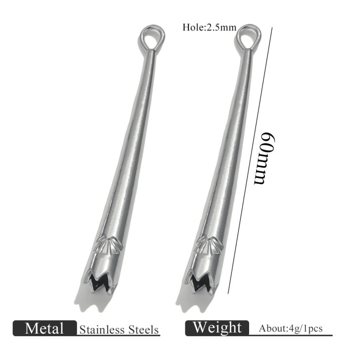 European and American Cross-Border Long Pendant Sports Style Titanium Steel Jewelry DIY Vacuum Gold-Plated Stainless Steel Jewelry Accessories